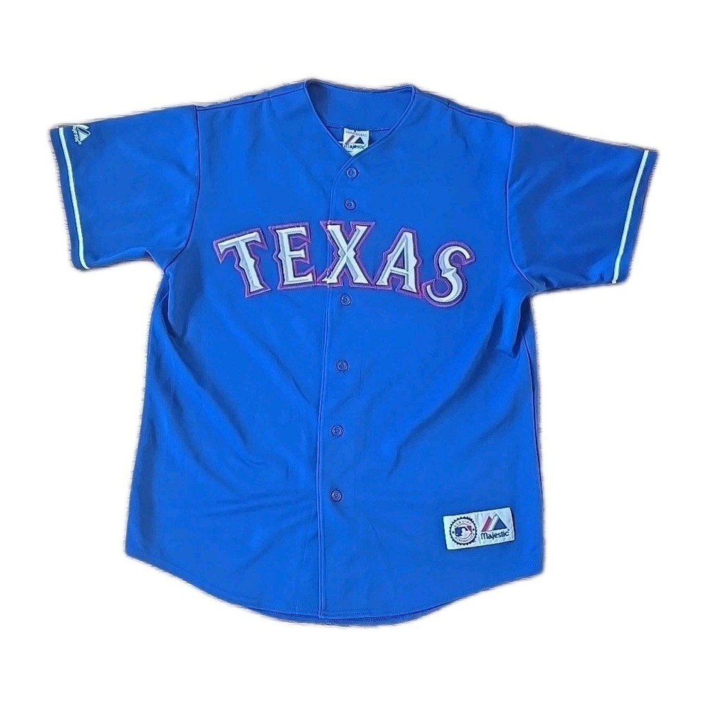 Texas Rangers Mark Teixera #23 Jersey Men's Size 44 L Blue Stitched Majestic